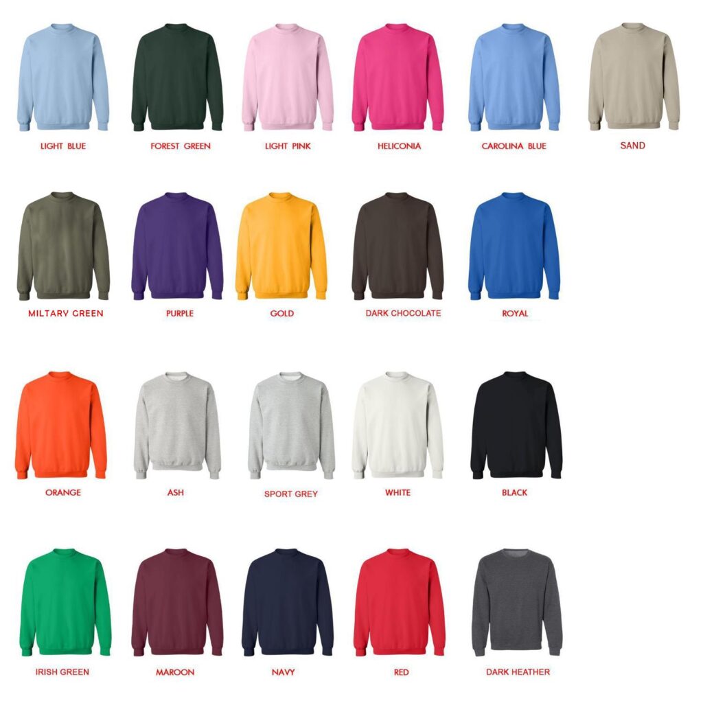 sweatshirt color chart - Snoopy Store